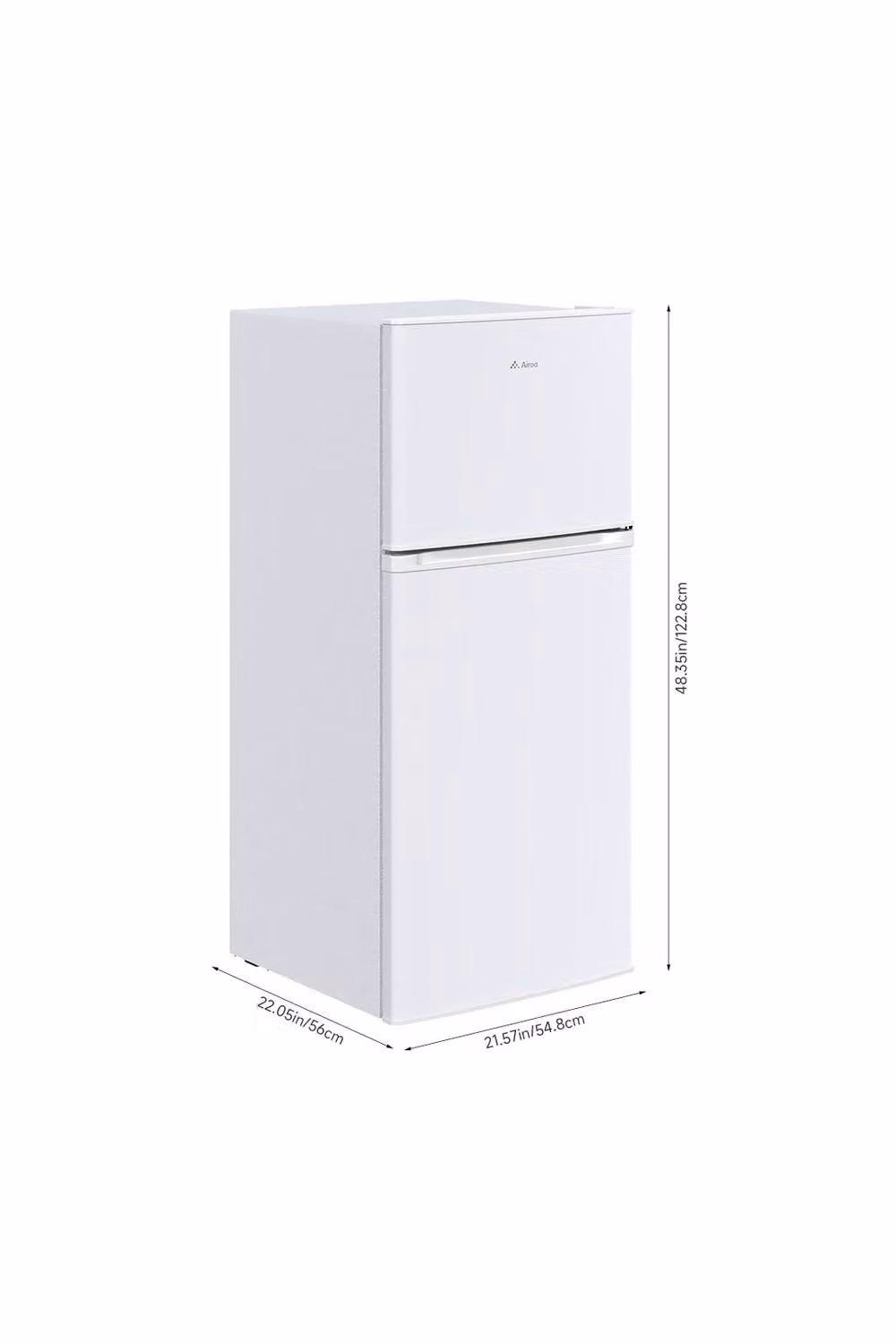 Living and Home 180L Double Door Freestanding Fridge Freezer with 45L Top Freezer in White – 5