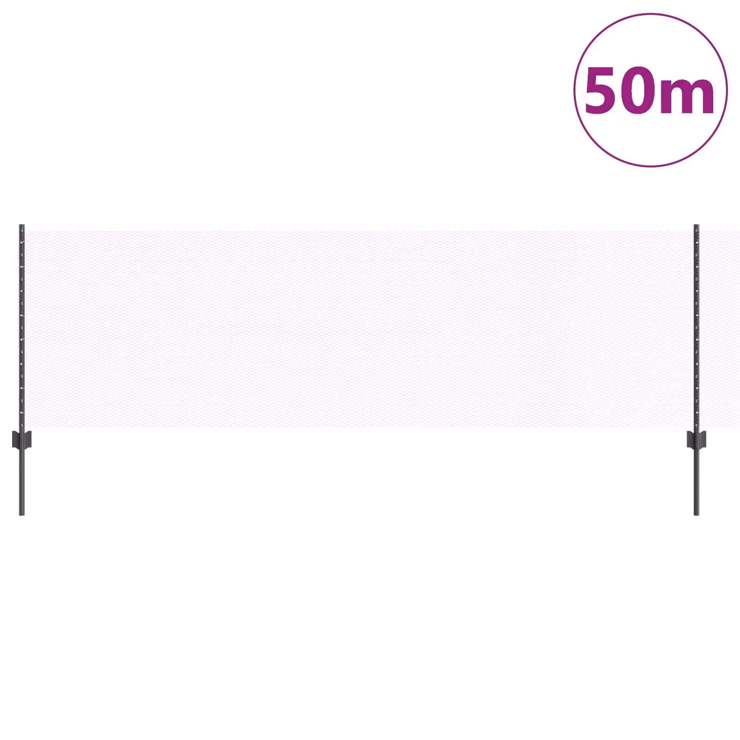Berkfield Home Grey Steel Hexagon Fence and U-Channel Fence Posts Set, 11 pcs, Height: 80 cm – 2