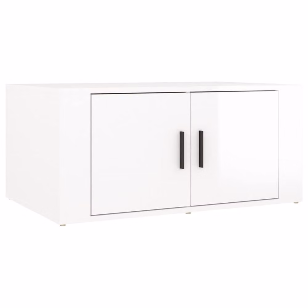 Berkfield Home Decorative Coffee Table in High Gloss White, W/D/H: 80 x 50 x 36 cm – 2