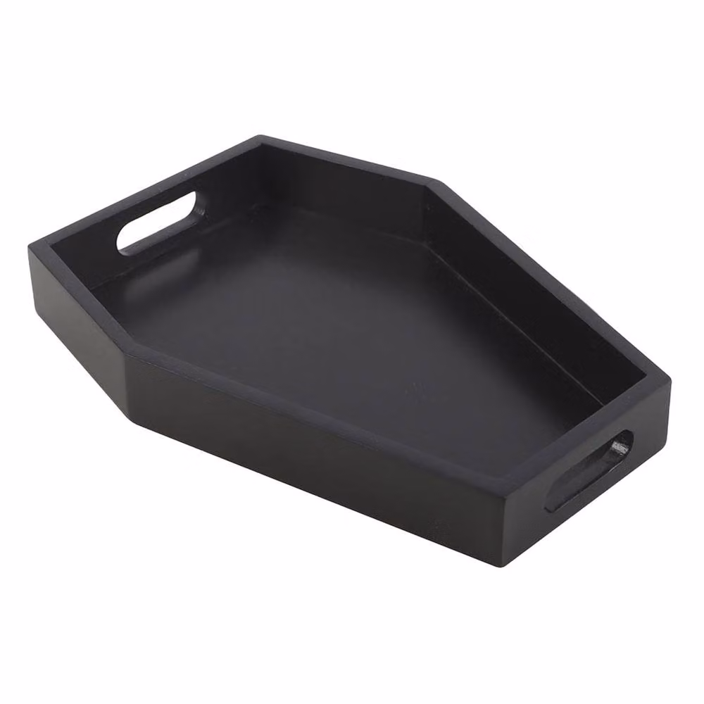Something Different Coffin Shaped Trinket Tray in Black W: 24.5 cm, D: 17.5 cm, H: 3.3 cm – 2