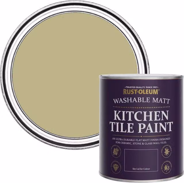 Rust-Oleum Kitchen Tile Paint Matt in Sage Green, 750ml