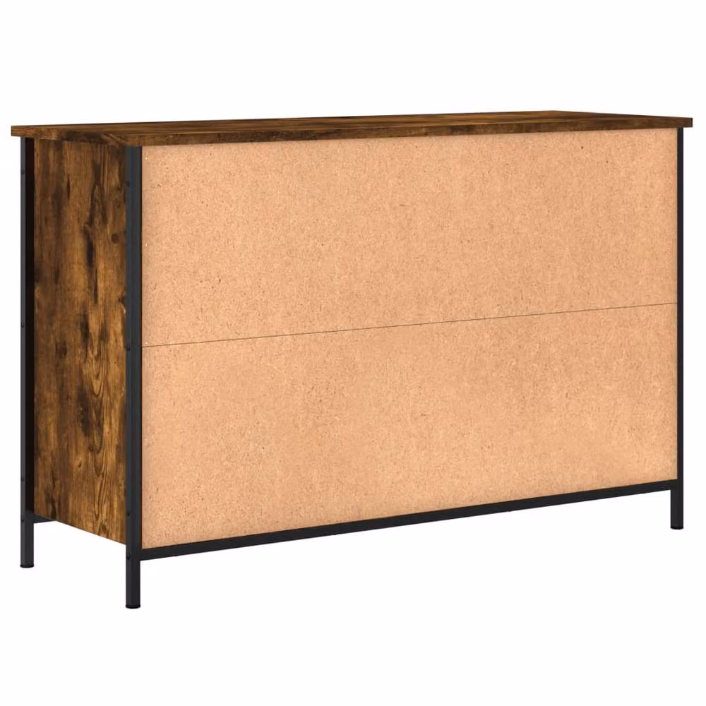 Berkfield Home Smoked Oak TV Cabinet in Brown, W/D/H: 100 x 35 x 65 cm – 5