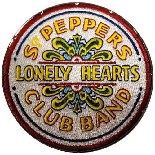 Rock Off officially licensed The Beatles Sgt Pepper Drum Patch Fridge Magnet in White and Multicolour – 1