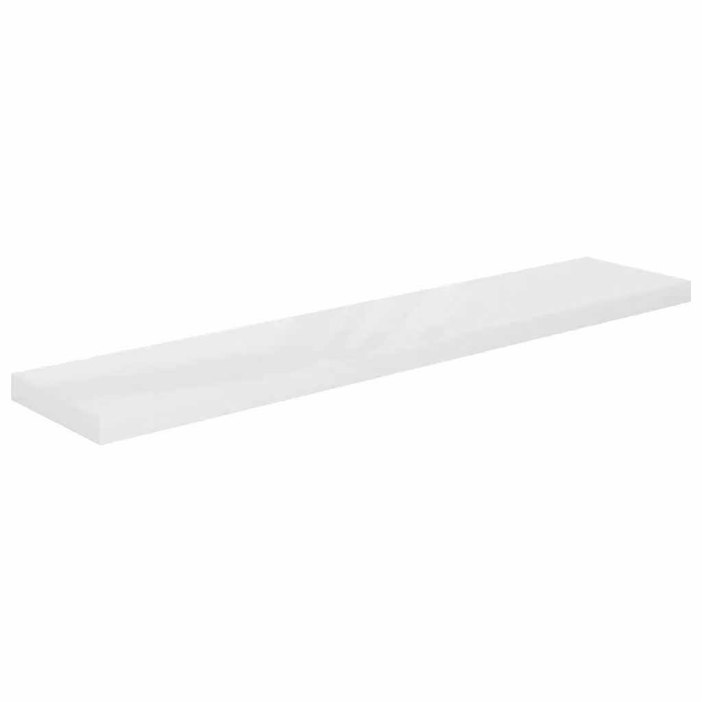 Berkfield Home Floating Wall Shelf in High Gloss White, W/D/H: 120 x 23.5 x 3.8 cm – 2