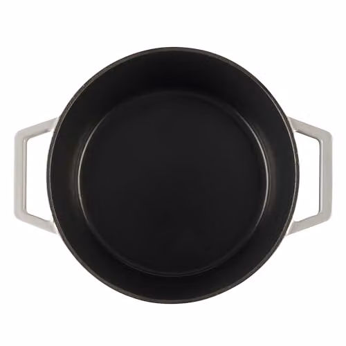 Cooks Professional Grey Enamelled Cast Iron Casserole Dish with Lid and Handles, 5.8l, 26cm – 3