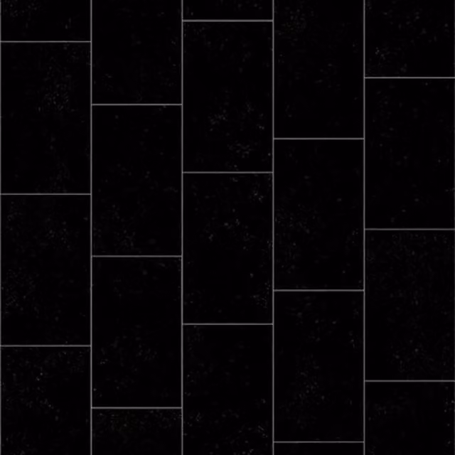 Komscape Black and Red Tile Look Vinyl Flooring Sheet