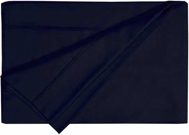 Belledorm Egyptian Cotton 200 Thread Count Percale Flat Sheet, Black, W: 180 cm x L: 200 cm