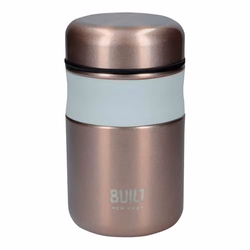 BUILT New York Stainless Steel Vacuum Insulated Food Flask, 490 ml, Gold or Grey – 1