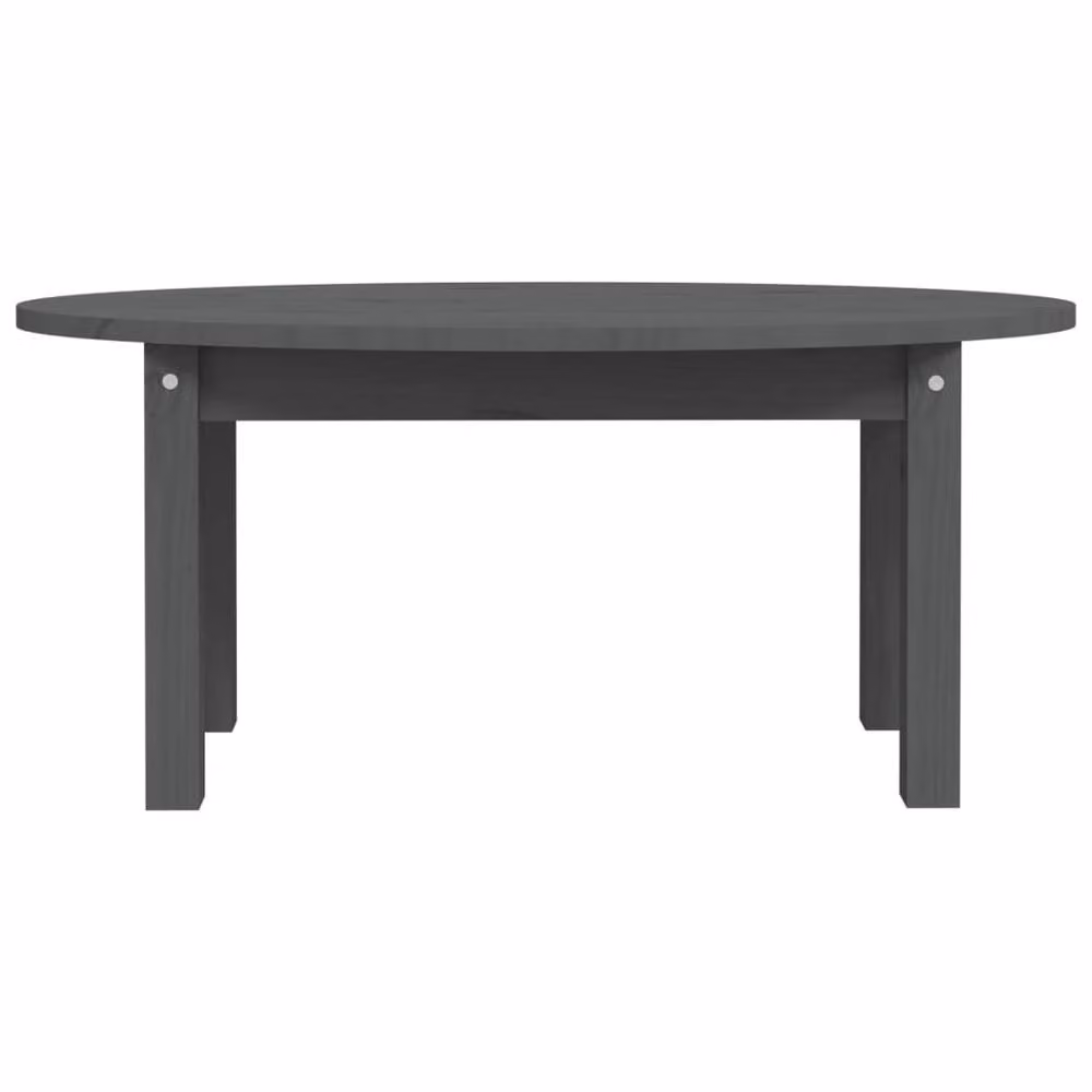 Berkfield Home Grey Rustic Solid Pine Coffee Table, W/D/H: 80 x 40 x 35 cm – 4