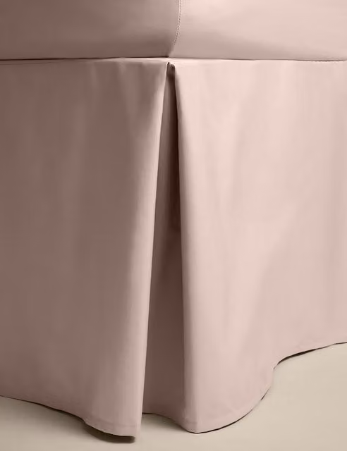 M&S Pure Egyptian Cotton Valance Sheet in Blush Pink