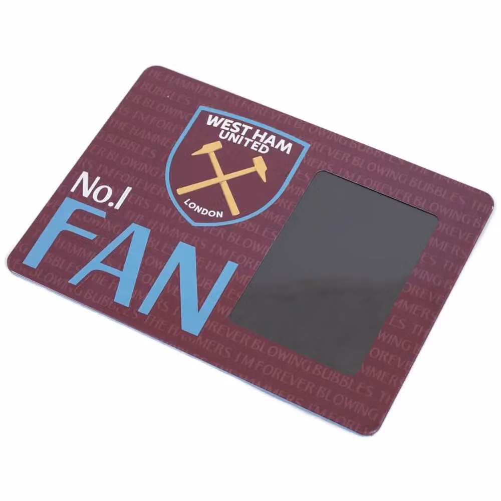 West Ham United FC No. 1 Fan Rectangular Tabletop Photo Frame in Red – 3