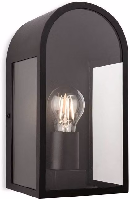 Firstlight Eva Black Outdoor Wall Lantern IP44 with E27 Socket