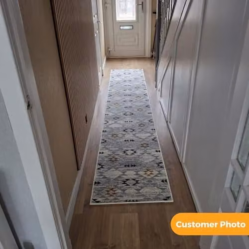 runrug Andes Beige Hallway Runner Rug, Machine Woven Polypropylene, W: 70 cm, L: 270 cm, Thickness: 9 mm – 3