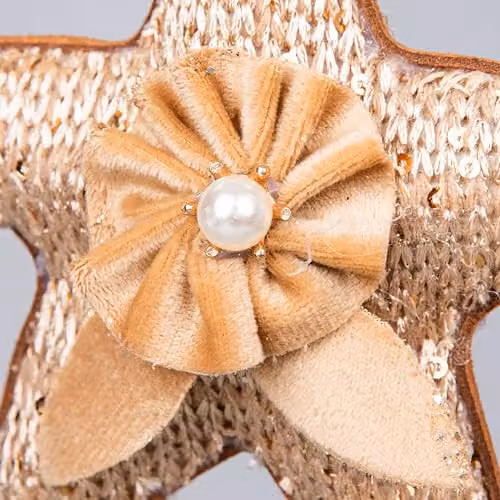 Shatchi Gold Star Christmas Hanging Decoration, 12 cm – 2