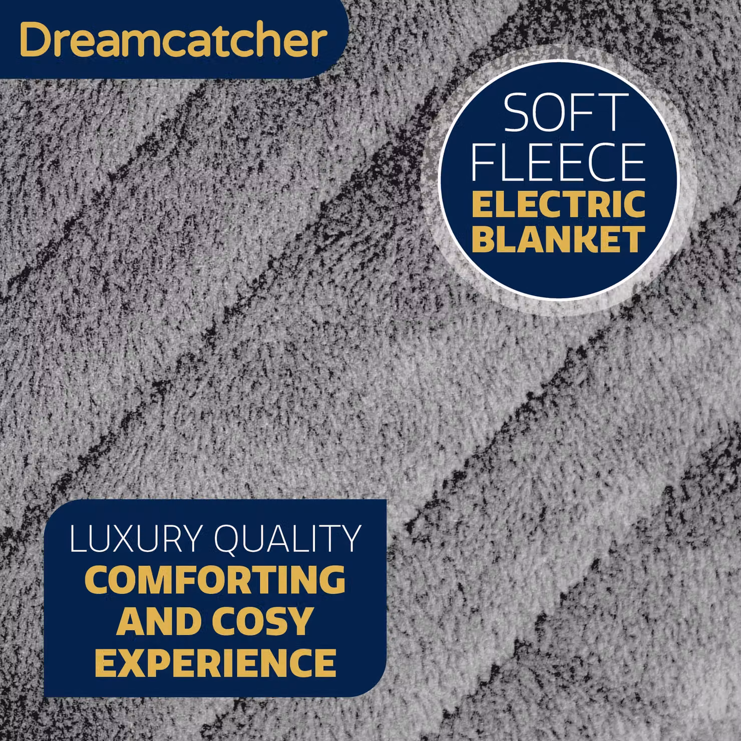 Dreamcatcher XL Electric Heated Double Fleece Throw Blanket in Silver – 6
