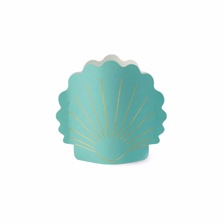 Octaevo Hera Mini Paper Vase in Blue and Turquoise, Height: 16.8 cm