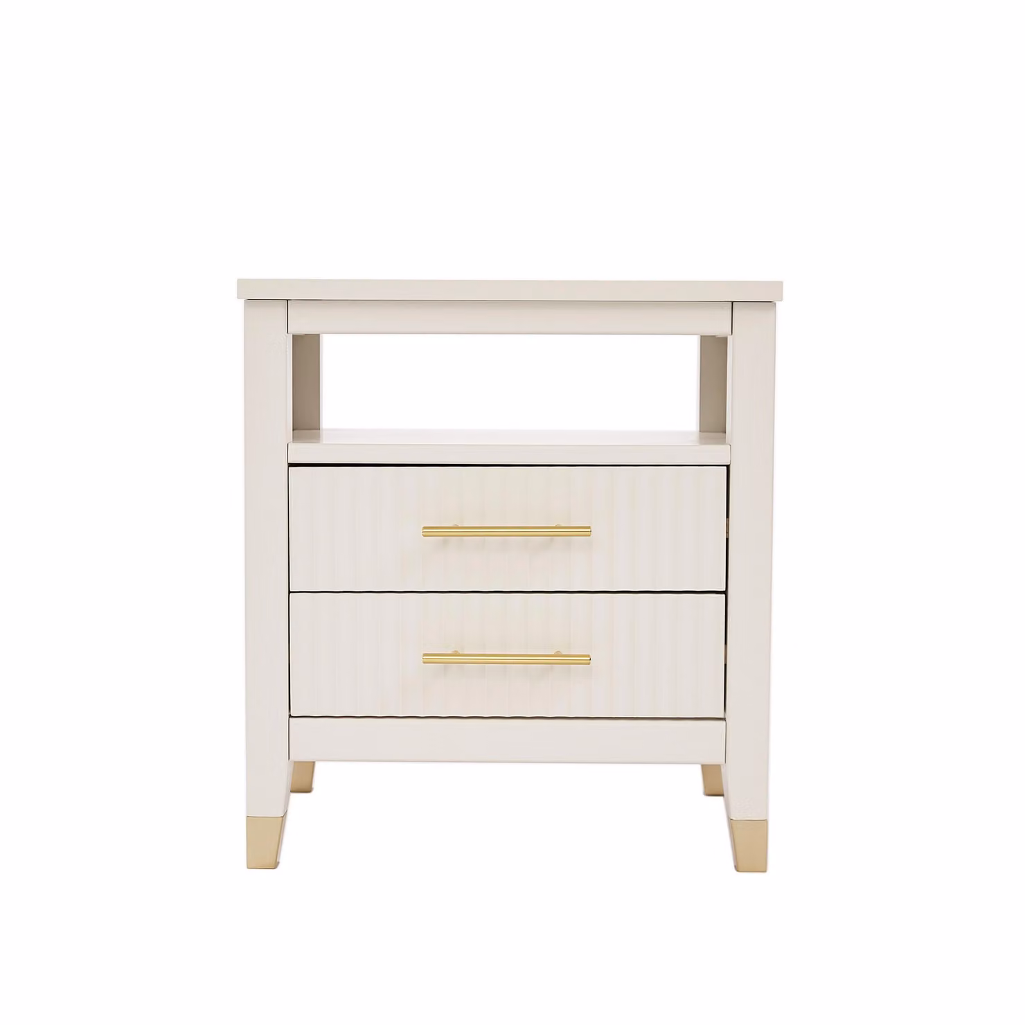 Cabinet Bits Biasi Modern 2 Drawer Bedside Table in White – 2