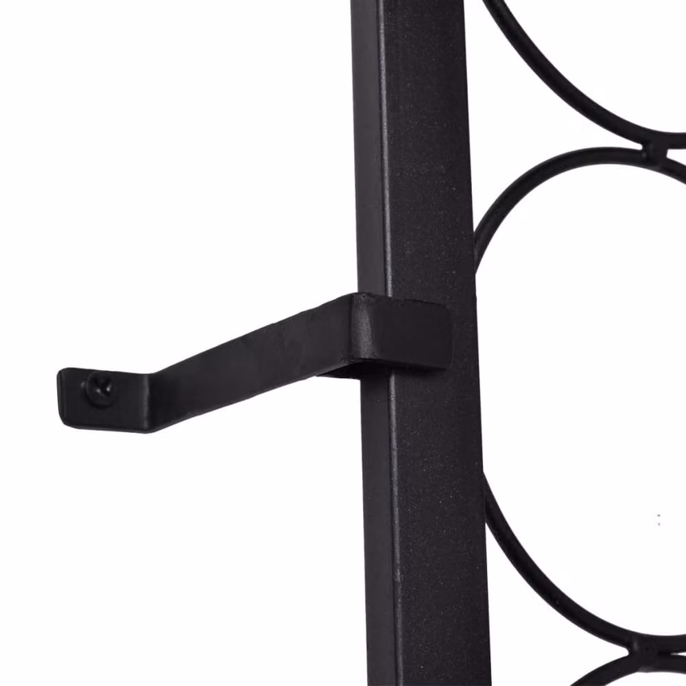 Berkfield Home Black Lacquered Metal Wine Rack for 108 Bottles – 3