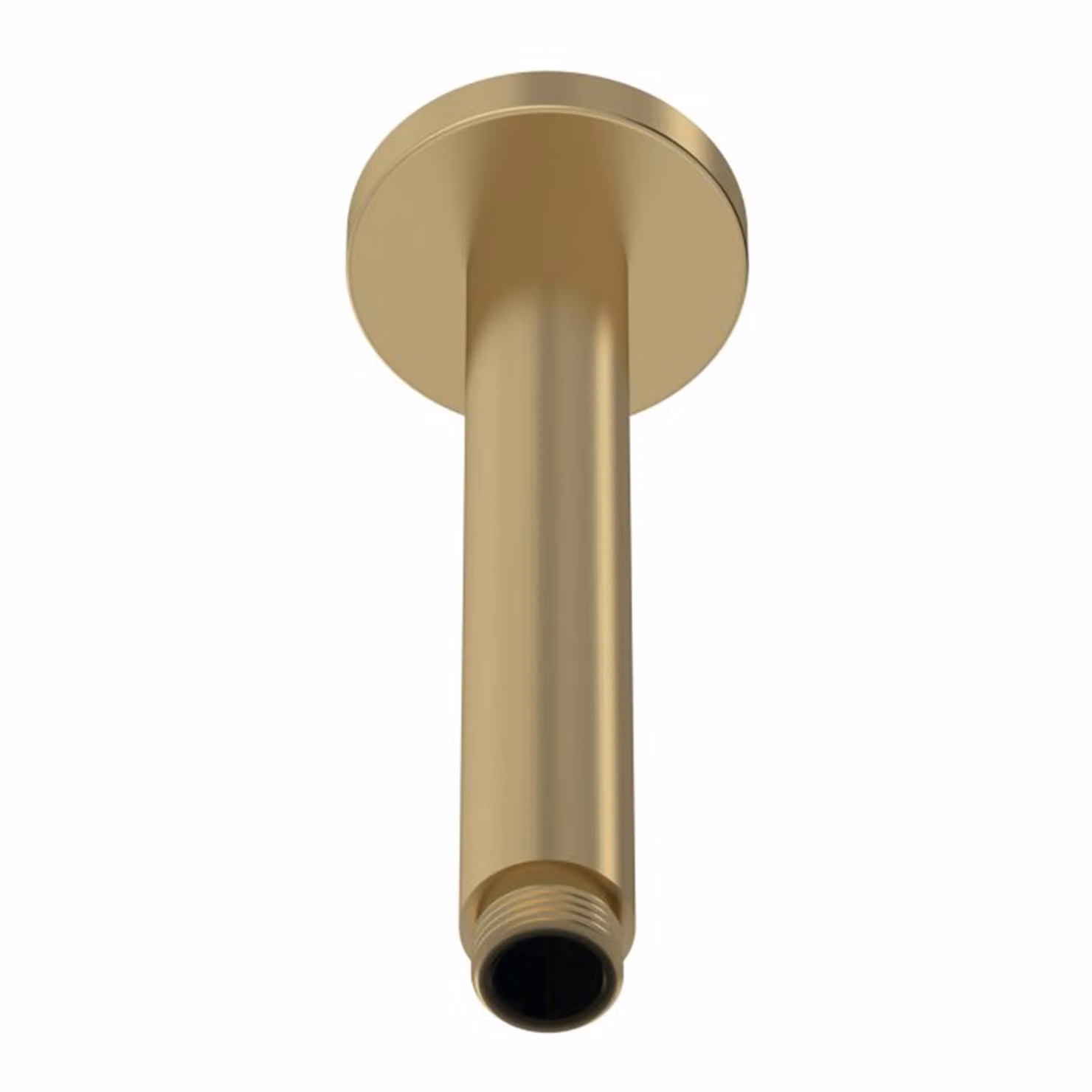 Arvan Round Brushed Brass Ceiling Mounted Shower Arm in Gold