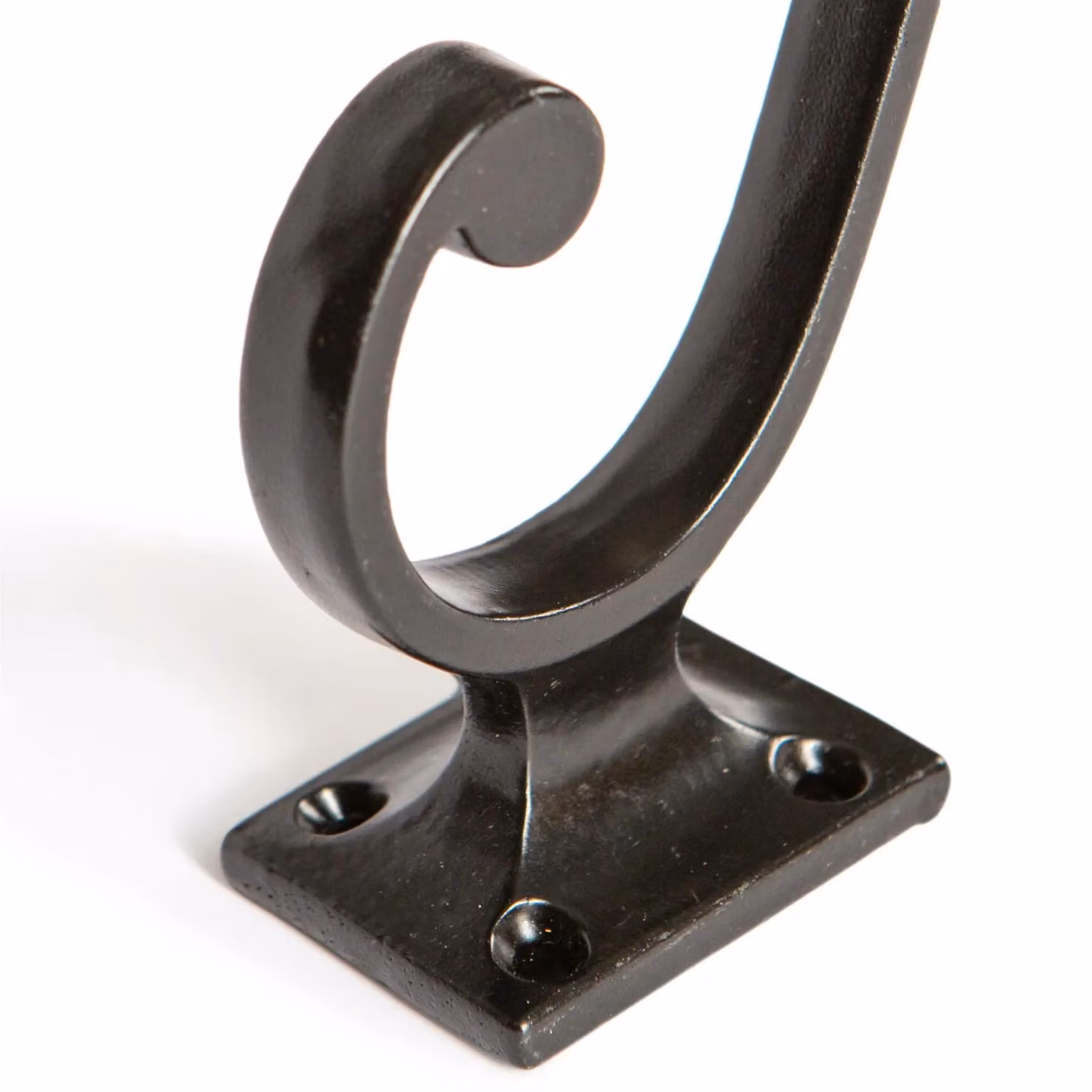 Hammer and Tongs Matt Black Iron Square Back Hat and Coat Hook, Pack of 5, H: 105 mm – 3