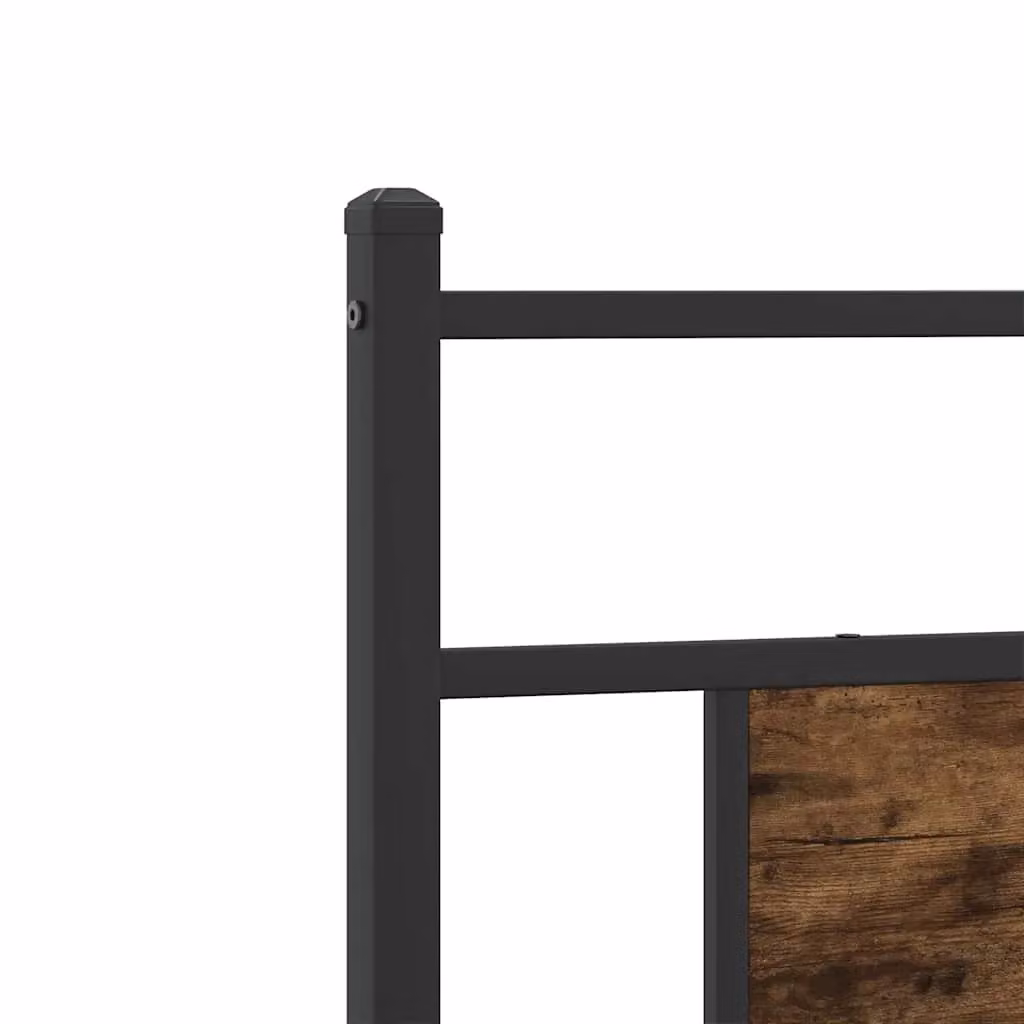 Berkfield Home Single Bed Frame in Smoked Oak Brown, W/D/H: 90 x 190 cm – 4