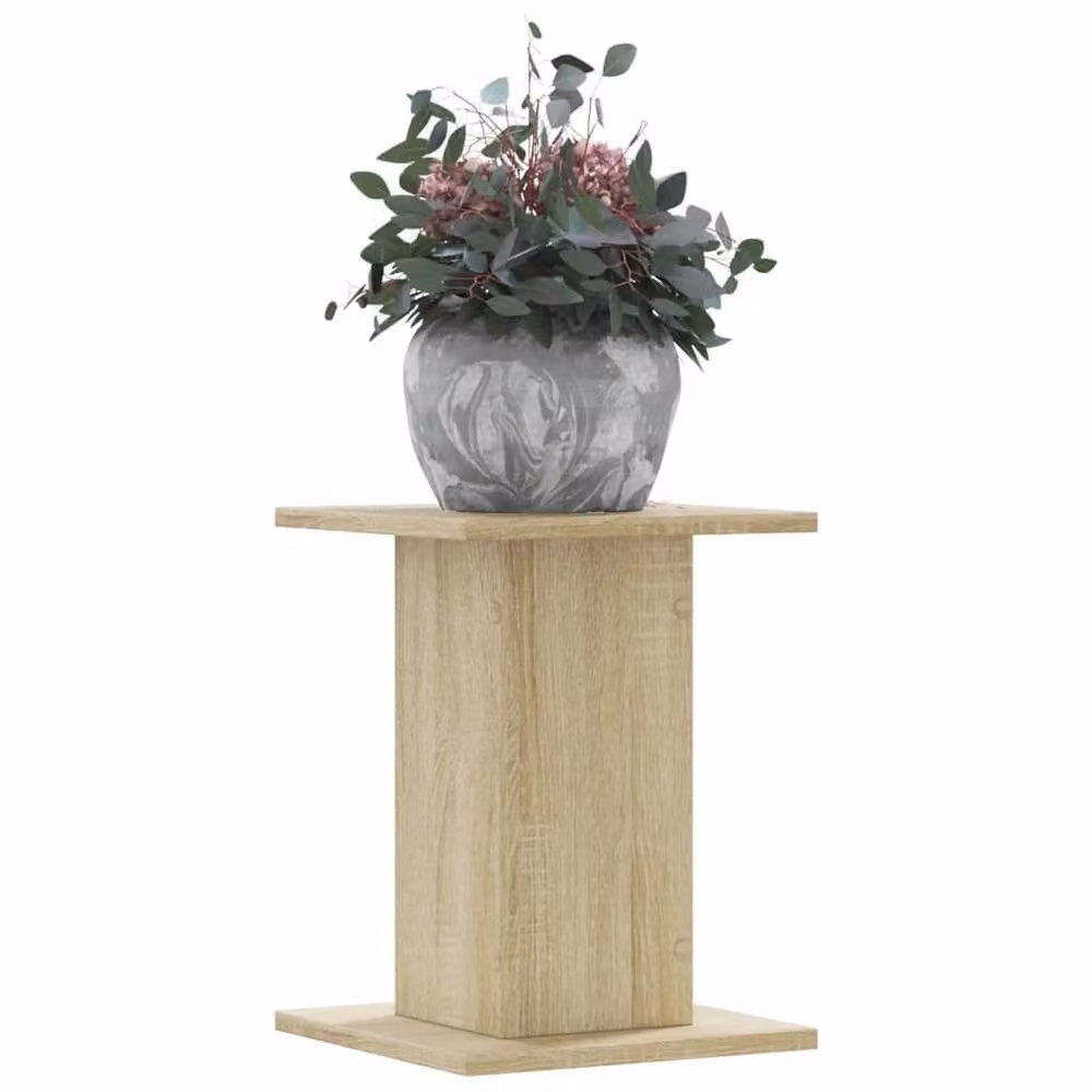 Berkfield Home Set of 2 Sonoma Oak Plant Stands in Beige, W/D/H: 30 x 30 x 40 cm – 2