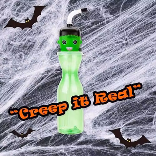 VFM e-Store Halloween Pumpkin Bottle, Green, 500ml – 6