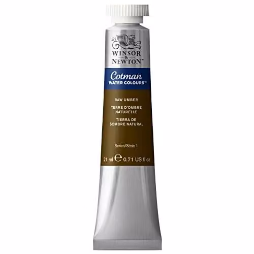 Winsor & Newton Raw Umber Brown Watercolour Paint, 30 ml – 1