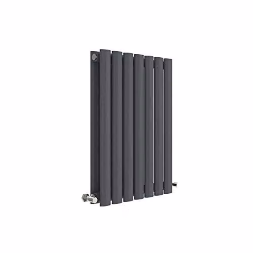 Nuie HLA37D Revive Modern Home Wall Mount Designer Horizontal Double Panel Radiator, Anthracite, W: 60.0 cm, H: 41.2 cm, D: 7.8 cm – 1