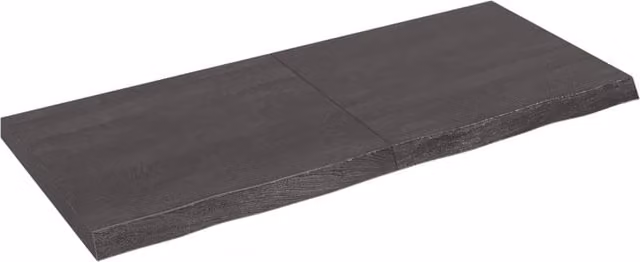 Berkfield Home Wall Mounted Rustic Oak Shelf in Dark Grey and Brown, W: 140 cm, D: 60 cm