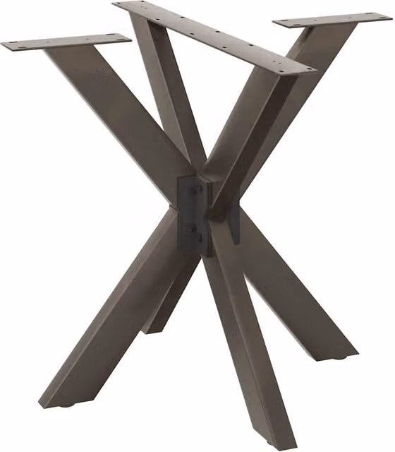 Berkfield Home Spider Shape Dining Table Legs in Matt Black Steel W/D/H: 85 x 85 x 72.5 cm