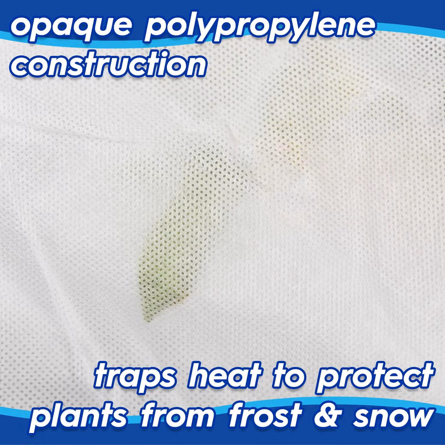Harbour Housewares Set of 2 White Plant Fleece Frost Protection Covers with Drawstring, W: 80 cm, D: 100 cm – 6