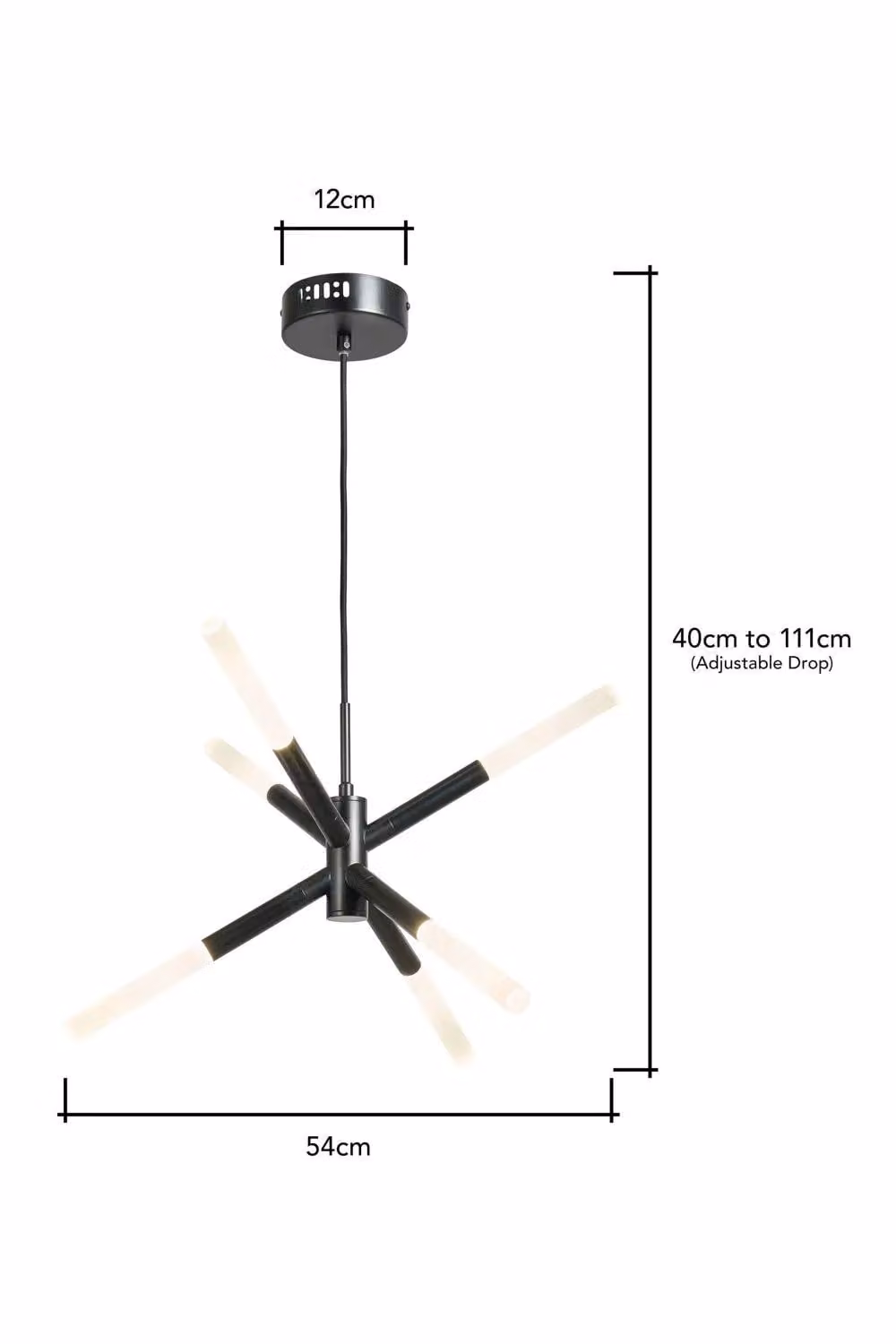 BHS Lighting Maeve Black Metal Pendant Ceiling Light – 2
