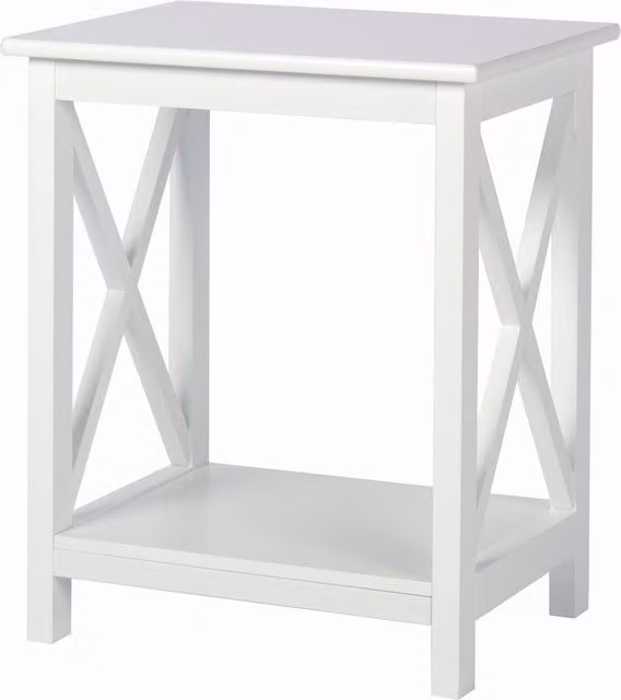 Spot On Dealz Small White Wooden Bedside Table