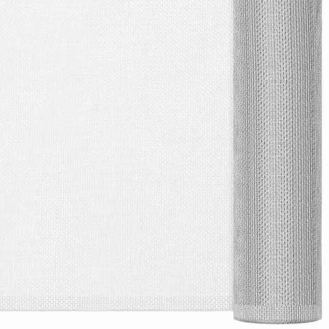 Berkfield Home Aluminium Mesh Screen, Silver, W: 60 cm, L: 1000 cm