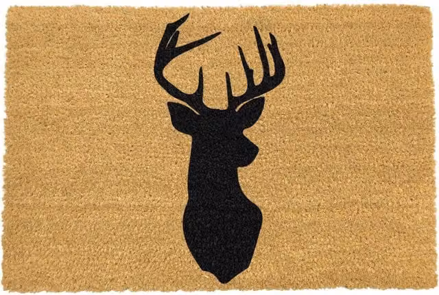 Artsy Country House Stagshead Extra Large Doormat, Black and Brown, W/D: 90 x 60 cm