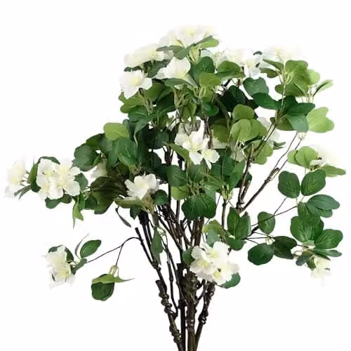 White Leaf Design Artificial Floral Tabletop Arrangement