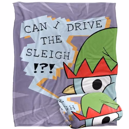 Hidden Pigeon Dont Let The Pigeon Drive The Sleigh Silky Touch Super Soft Fleece Throw Blanket, White, W/D/H: 152 x 127 cm