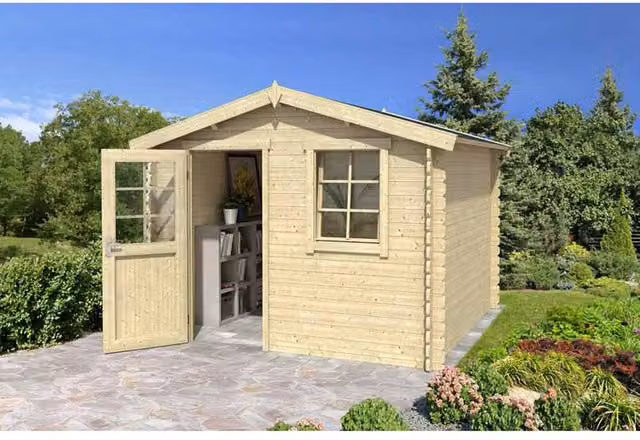 Lasita Maja Ltd Nina 175 Log Cabin Garden Room and Home Office in Brown, W/D/H: 195 x 307.2 x 233.7 cm