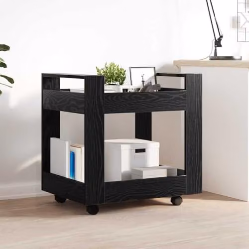 vidaXL Desk Trolley in Black Oak, W/D/H: 60 x 45 x 60 cm – 2