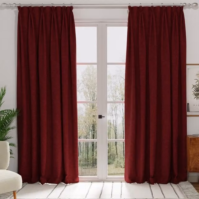 Terrys Kensington Made to Measure Blackout Fabric Panel Curtain in Red