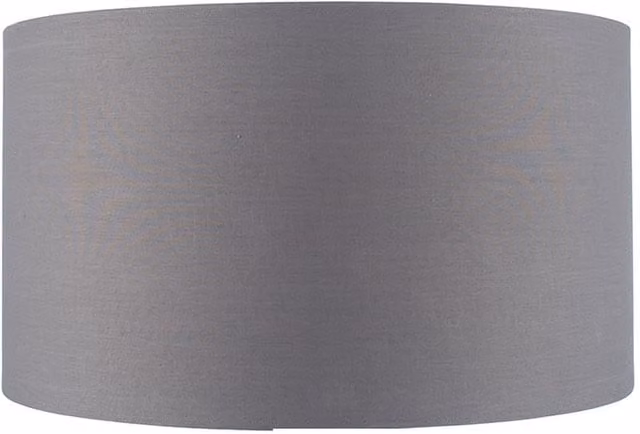 Pacific Lifestyle Round Rustic Grey Fabric and Wood Lamp with Diameter: 30 cm