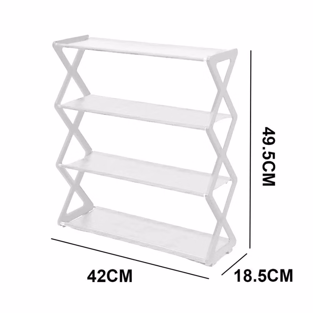 SPETLEK 4 Tier White Freestanding Shoe Rack Storage Stand – 2