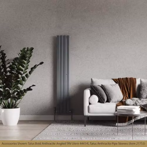 UK Radiators Typhoon Anthracite Steel Vertical Designer Radiator H: 160 cm, W: 27.2 cm – 3