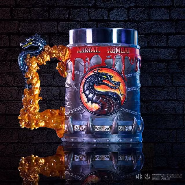Nemesis Now Mortal Kombat Resin Tankard Mug in Black and Multicolour, Height: 15.5 cm