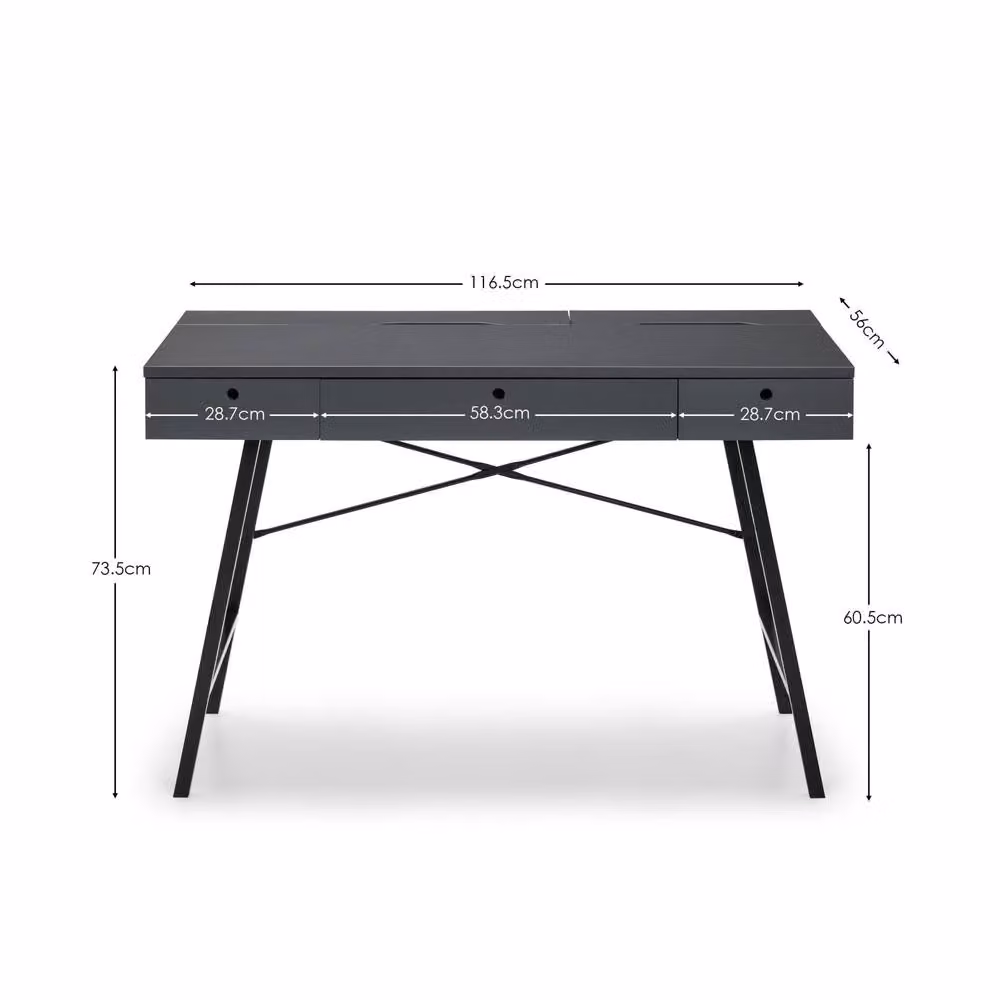 Cheshire Signature Trianon Writing Desk in Grey, W/D/H: 116.5 x 73.5 x 0 cm – 5