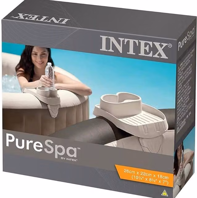 Intex Hanging Spa Cup Holder in Grey and White, W/D/H: 26.0 x 22.0 x 18.0 cm