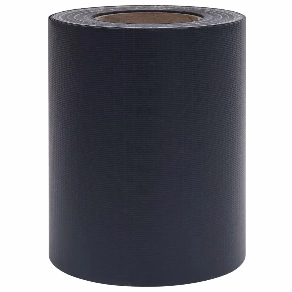 Berkfield Home Garden Privacy Screen in Matte Dark Grey PVC with Metal Clamps, 35 x 0.19 m – 4