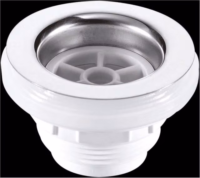 McAlpine 1.5 inch Backnut Bath Waste with 70mm Stainless Steel Flange in White
