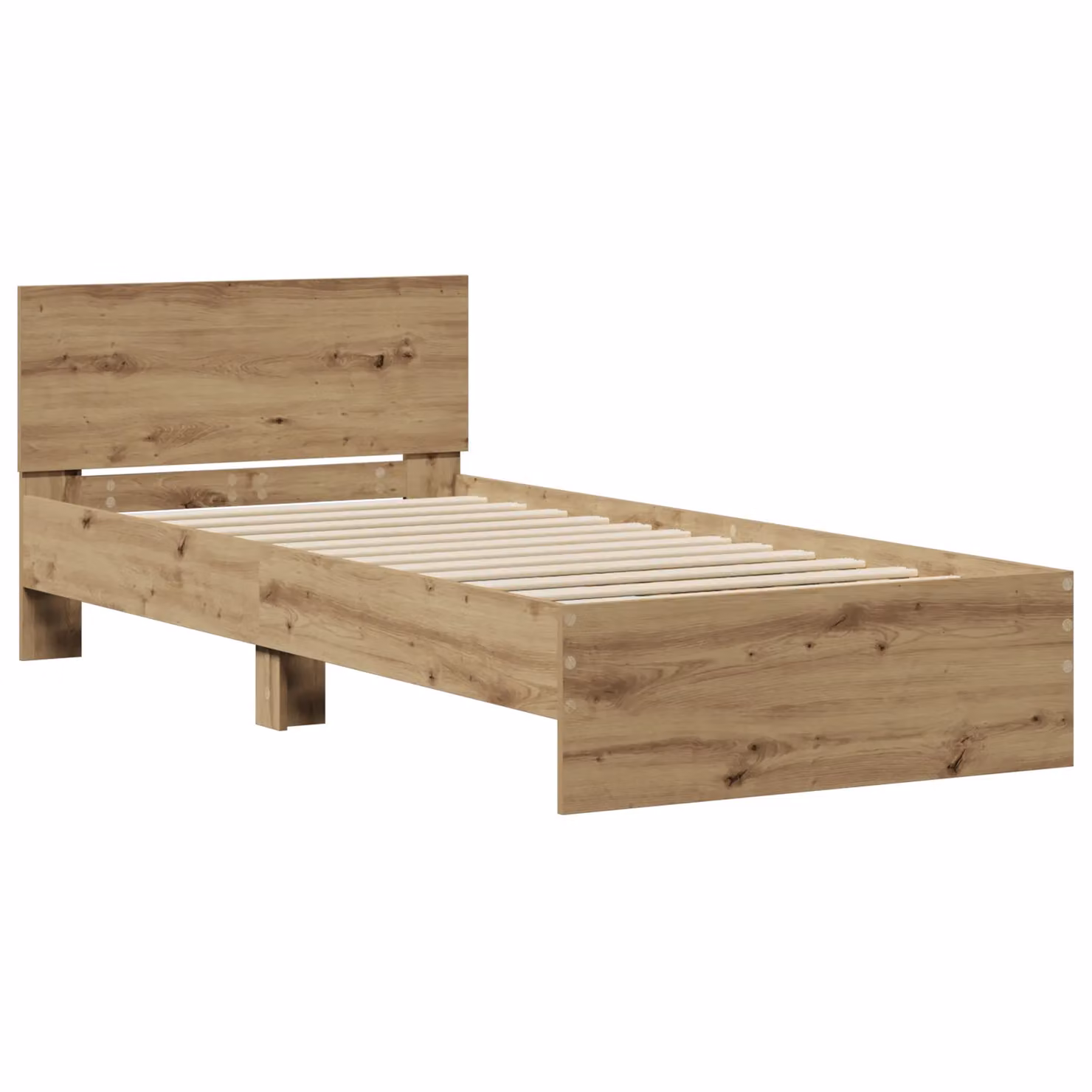 Berkfield Home Artisan Oak Bed Frame, Brown, W: 90 cm, D: 190 cm – 2